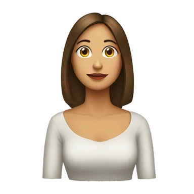 Mujer mona cabello crespo largo sticker