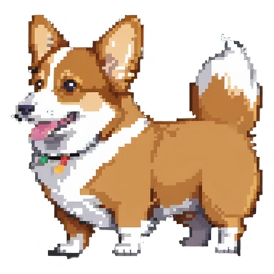 corgi showing his booty and farting sticker
