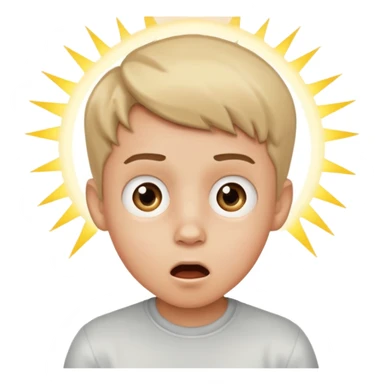 a boy with light skin, surprised expression sticker