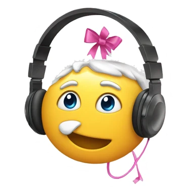 Headphones whit bows sticker