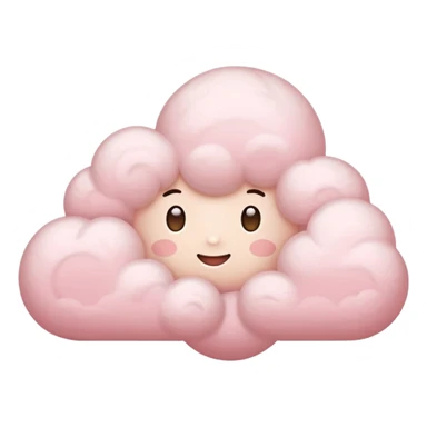 A soft pink cloud with gentle cotton-like fluff. sticker