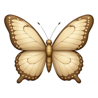 beige butterfly flying away sticker