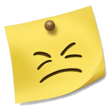 A pinned yellow note sticker