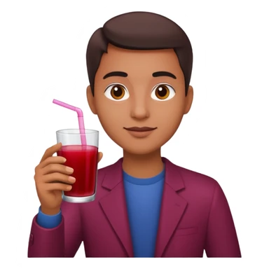 juice red,forest fruits, person, sticker