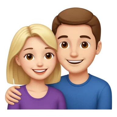 couple in love talking sticker