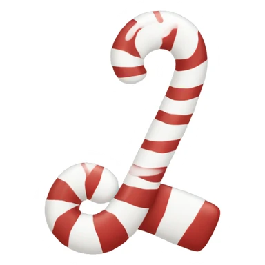 White candycane sticker