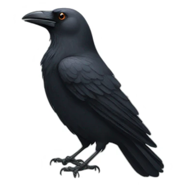 Crow with branch in its beak  sticker