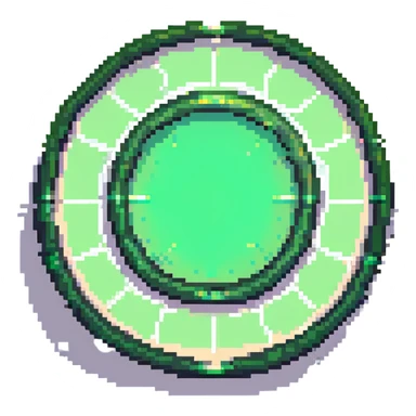 online icon, glowing green circle sticker