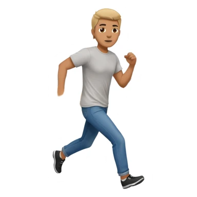 Guy running into traffic sticker