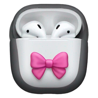airpod max with bows sticker