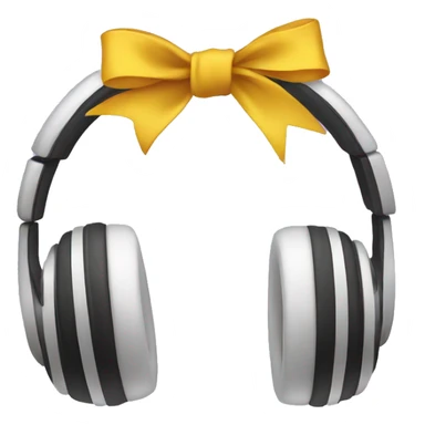 Headphones with bows  sticker