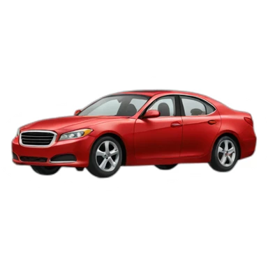 moder red sedan sticker