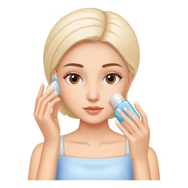 Girl doing skin care  sticker