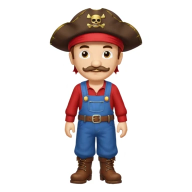 Create the Mario character.The luf from the anime anpice sticker