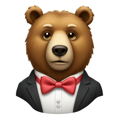 Bear wearing a bow tie  sticker