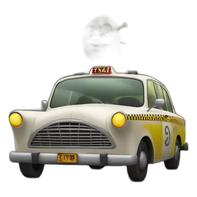 Shrek stoping a taxi sticker