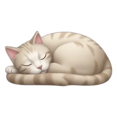 Cat slepping sticker