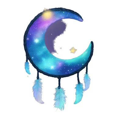 crescent-stars-galaxy-dreamcatcher sticker