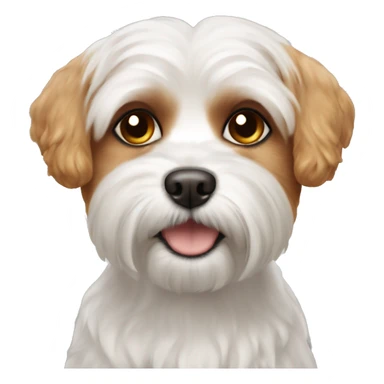 Ginger maltese dog dark brown eyes sticker