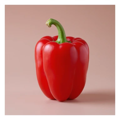 red capsicum, realistic, vibrant color, isolated, no background sticker