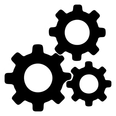 Recreate the cogs icon using the solid model sticker