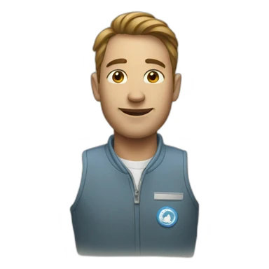 Un homme sur un ane sticker