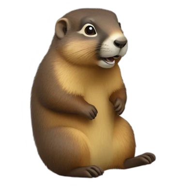 puipui marmot car marmot sticker