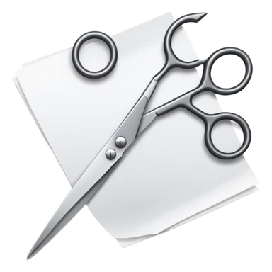 scissors cutting paper sticker