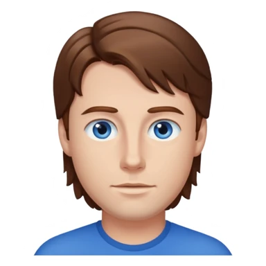 Dan Miller brown hair, blue eyes sticker