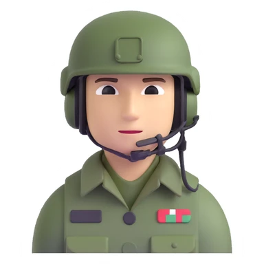 army man wearing helmet sticker
