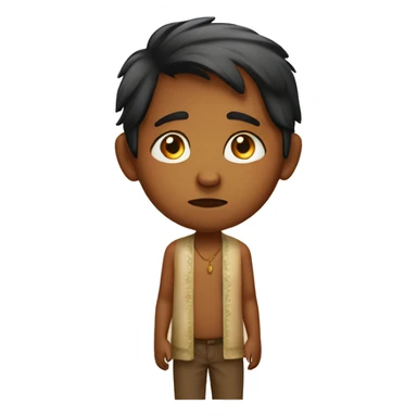 Indian boy saying sorry sticker