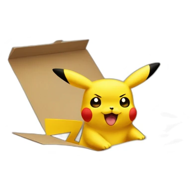 Pikachu in the box sticker