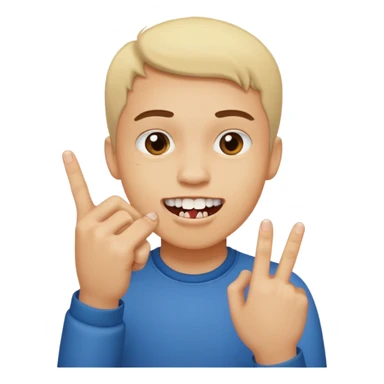🙎🏻‍♀️ este emoji se tiene que Edgar mordiendo el segundo dedo, el que está a un lado del dedo gordo sticker