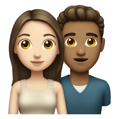 Pale brunette girl with mexican boyfriend sticker
