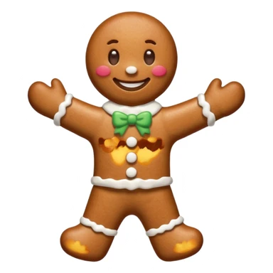 Omino di pan di zenzero con solo glassa bianca  sticker