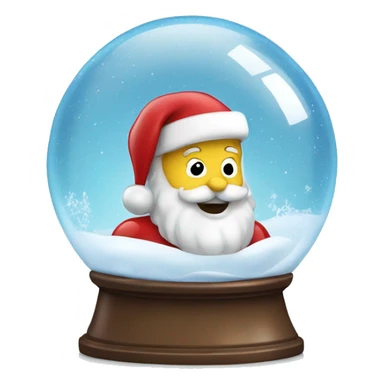 Snow globe with Santa and snow in the inside  sticker