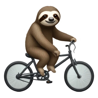 Sloth in a top at riding a bike sticker