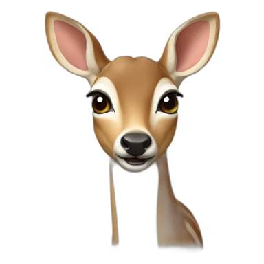 Biche qui mange de la quiche sticker