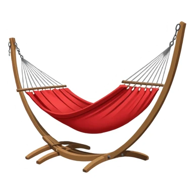 Un hamaque simple rouge sticker