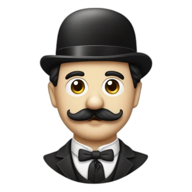 Charlie chaplin dictateur moustache courte sticker