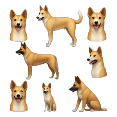 Canaan dog and Belgian shepherd mix sticker