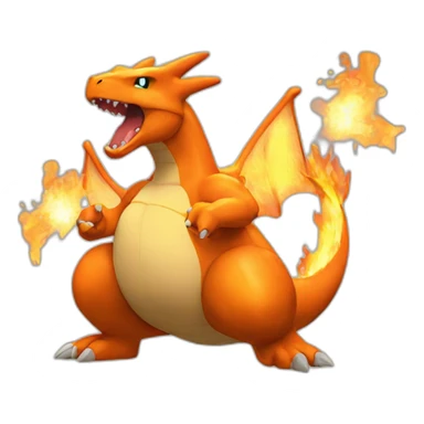 Charizard throwing fire sticker