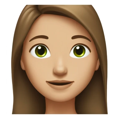 Tall girl with Brown long Hair and green eyes sticker