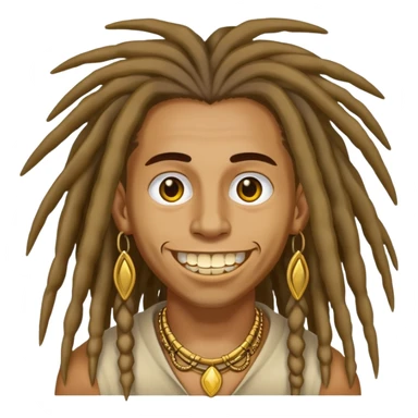 Dreads gold teeth sticker