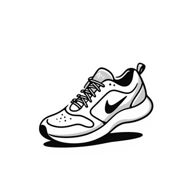 Running shoe sneaker with laces sticker