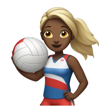 Girl playing volleyball sticker