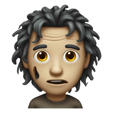 Really bad creepy AI generated person  sticker