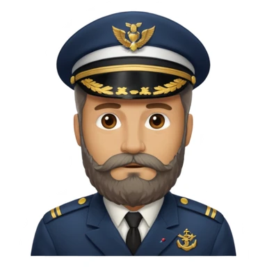 captain bearded sticker