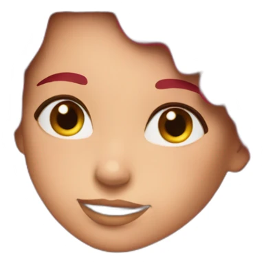 she-long-straight-rosered-hair-confetti sticker