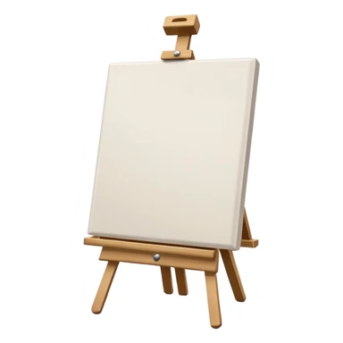 Blank canvas on easel sticker